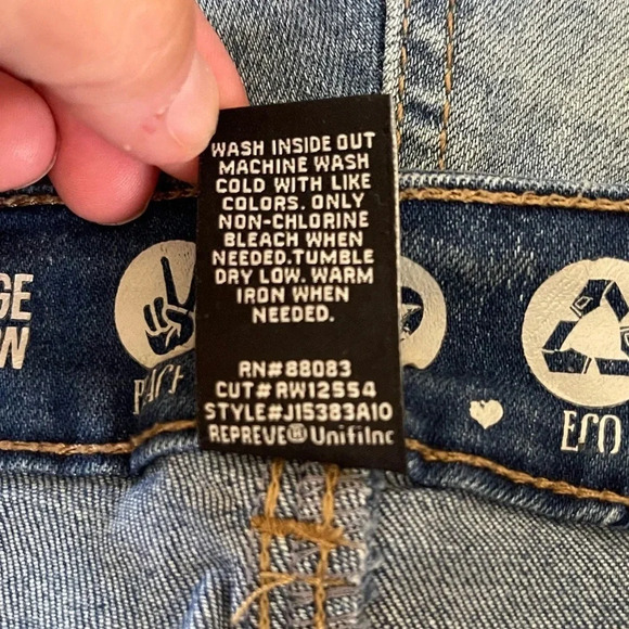 Women’s Rewash Super High Rise Wedge Vintage Reunion jean shorts distressed 29 - Picture 5 of 5